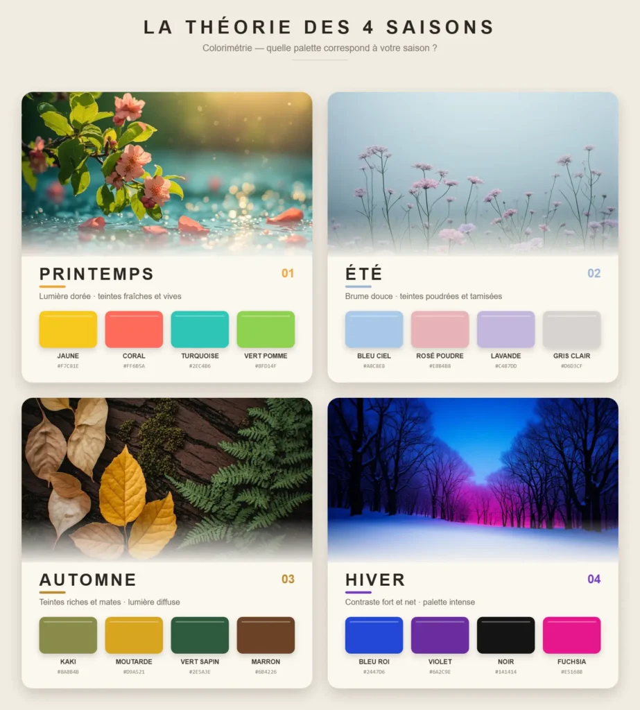 Colorimétrie et saisons de la nature